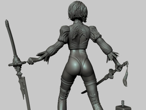 2B - Nier Automata 3D 打印模型