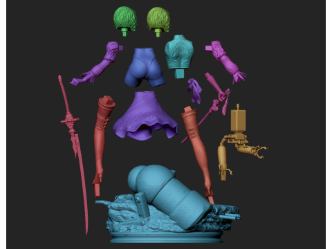 2B - Nier Automata 3D 打印模型