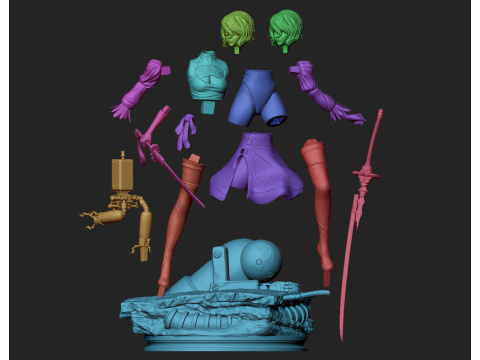 2B - Nier Automata 3D 打印模型