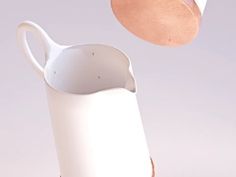세라믹 투수 3D 모델