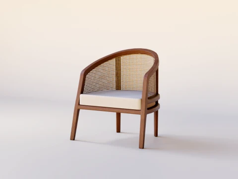 Kursi berlengan Model 3D
