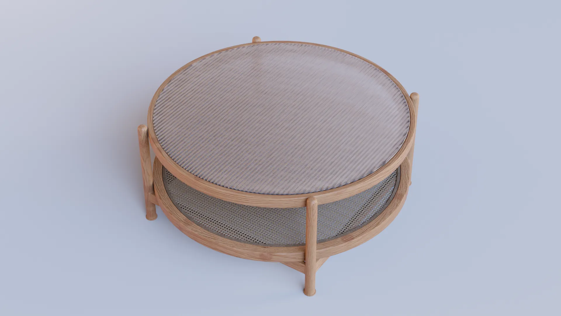 Modern wooden center table 3D Model .c4d .max .obj .3ds .fbx .stl .blend 