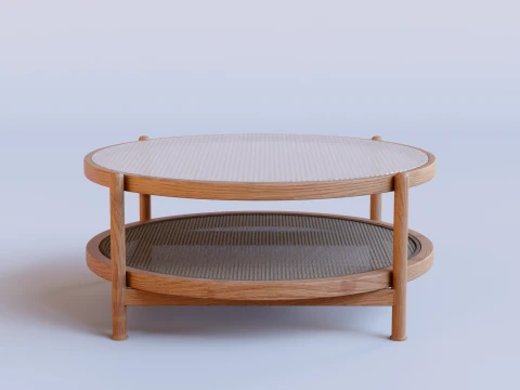 Modern wooden center table 3D Model