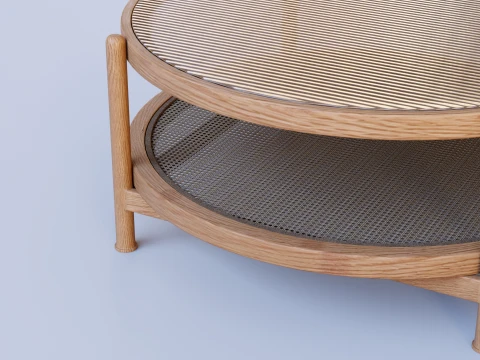 Modern wooden center table 3D Model