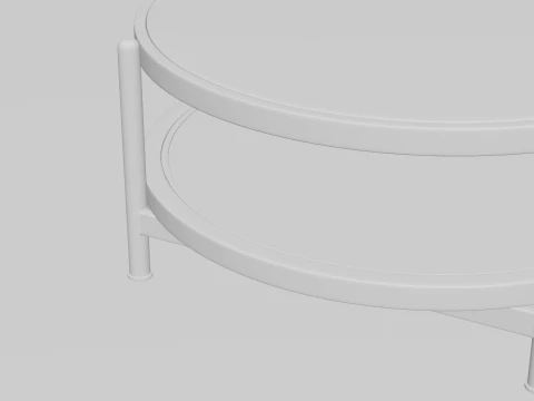 Modern wooden center table 3D Model