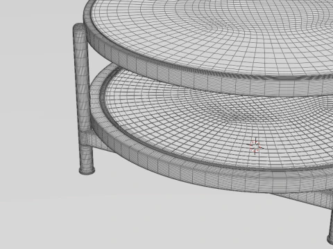 Modern wooden center table 3D Model