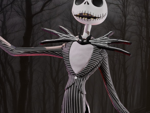 JACK SKELLINGTON - NIGHTMARE BEFORE CHRISTMAS 45CM Modello di stampa 3D