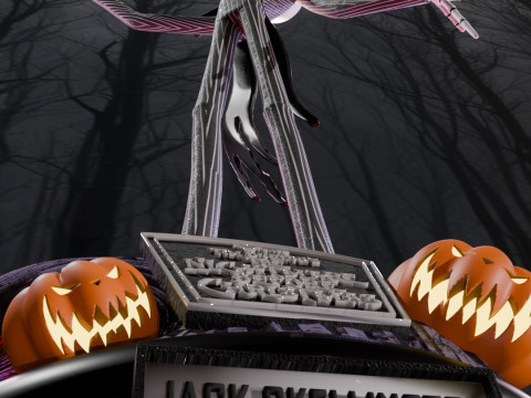 JACK SKELLINGTON - NIGHTMARE BEFORE CHRISTMAS 45CM Modello di stampa 3D