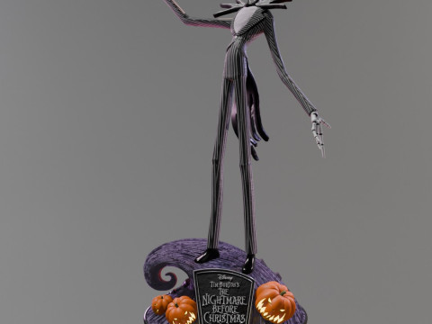JACK SKELLINGTON - NIGHTMARE BEFORE CHRISTMAS 45CM Modello di stampa 3D