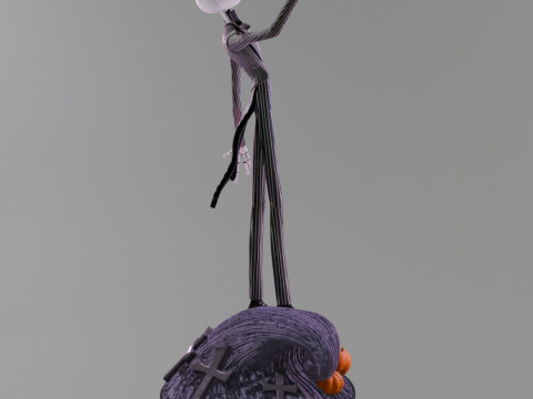 JACK SKELLINGTON - NIGHTMARE BEFORE CHRISTMAS 45CM Modello di stampa 3D