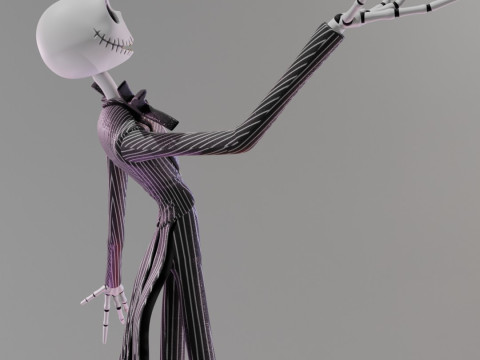 JACK SKELLINGTON - NIGHTMARE BEFORE CHRISTMAS 45CM Modello di stampa 3D
