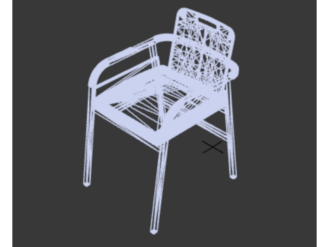 Dining Chair With Arm Wood 3Dモデル