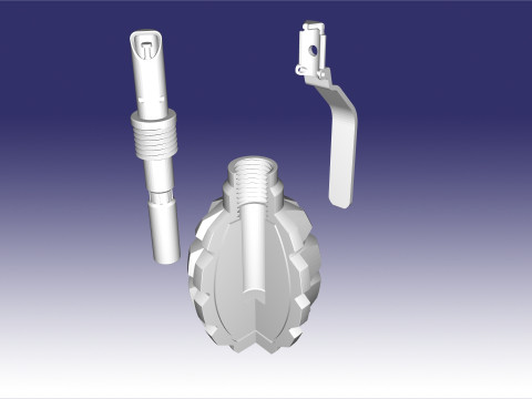 F-1 RGD-5 RGO RGN RG-42 sectional 3D-printmodel