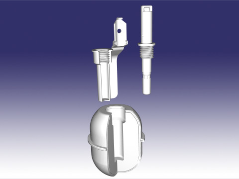F-1 RGD-5 RGO RGN RG-42 sectional 3D-printmodel