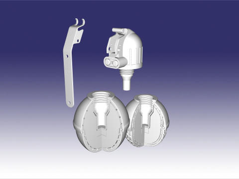 F-1 RGD-5 RGO RGN RG-42 sectional 3D-printmodel