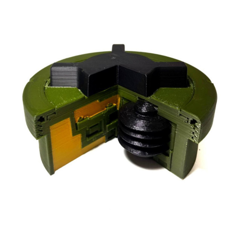 PMN-2 sectional model of an anti-personnel mine 3D 打印模型 .c4d .max .obj .3ds .fbx .stl .blend 