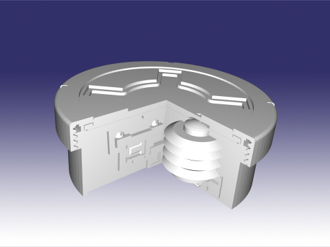PMN-2 sectional model of an anti-personnel mine 3D 打印模型