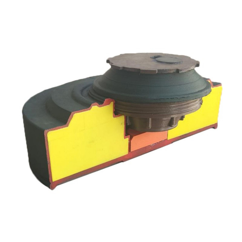 TM-62 model of the Soviet anti-tank mine in section 3D 프린트 모델 .c4d .max .obj .3ds .fbx .stl .blend 