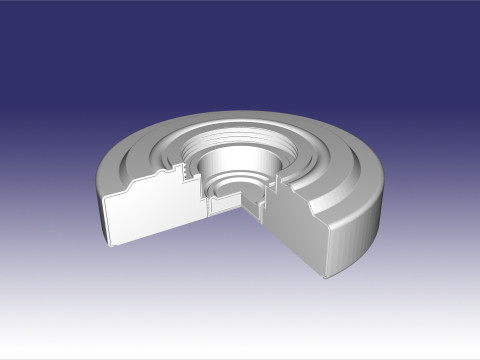 TM-62 model of the Soviet anti-tank mine in section 3D 프린트 모델