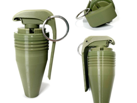 Model of the Finnish hand fragmentation grenade M-50 Modelo de Impressão 3D