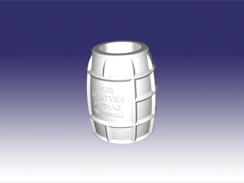 High-explosive fragmentation grenade DM51-DM51A1 3D 打印模型