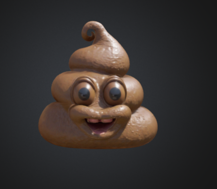 POO 3D Принт Модель .c4d .max .obj .3ds .fbx .stl .blend 