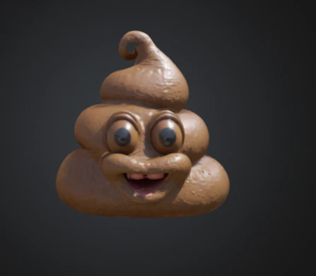 POO 3D Print Model .c4d .max .obj .3ds .fbx .stl .blend 