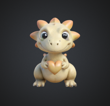 Cute dinosaur Modèles 3D en vedette .c4d .max .obj .3ds .fbx .stl .blend