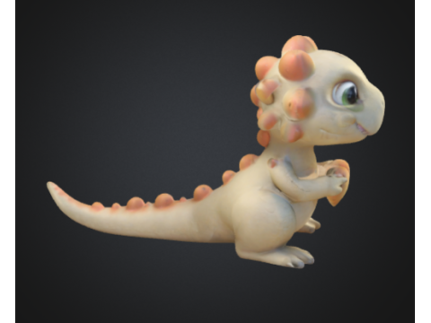 Cute dinosaur Modèles 3D en vedette