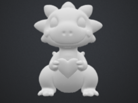 Cute dinosaur Modèles 3D en vedette
