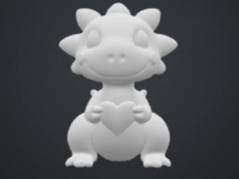 Cute dinosaur 3D Print Model