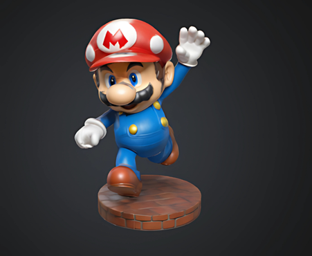Mario Modelo de Impressão 3D .c4d .max .obj .3ds .fbx .stl .blend 