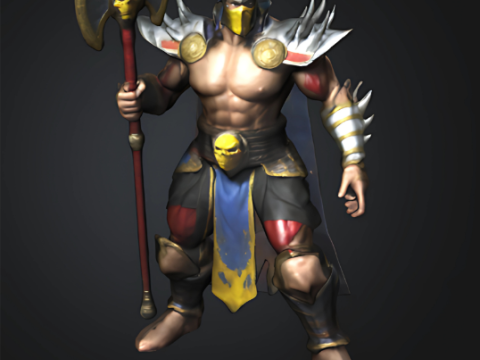 Shao kahn mortal kombat art Modelo 3D