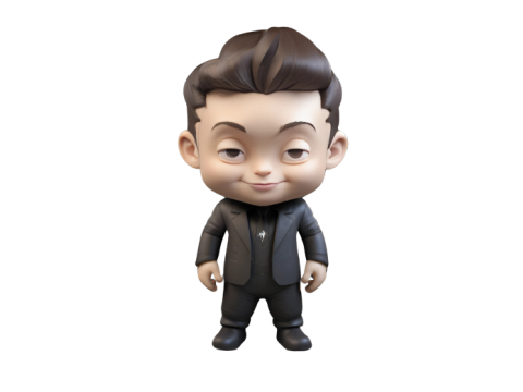 Elon musk chibi 3D Model