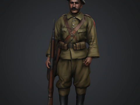 Trk askeri l Turkish soldier 3D Print Model
