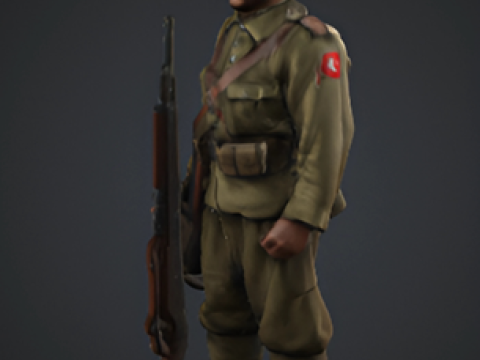 Trk askeri l Turkish soldier Modèles 3D en vedette