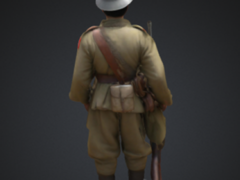 Trk askeri l Turkish soldier Modèles 3D en vedette