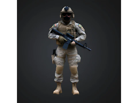 ABD Özel Kuvvetler Askeri 3D Baskı Modeli