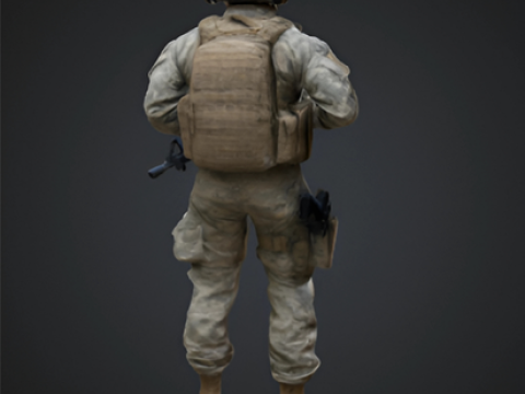 USA Special Forces Soldier Model Cetak 3D