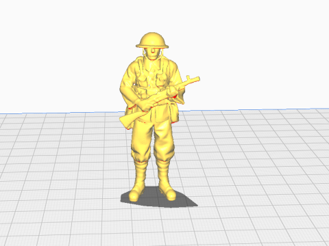 Ww2 us soldier 3Dプリントモデル