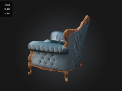 Sofa Elegan Model Cetak 3D