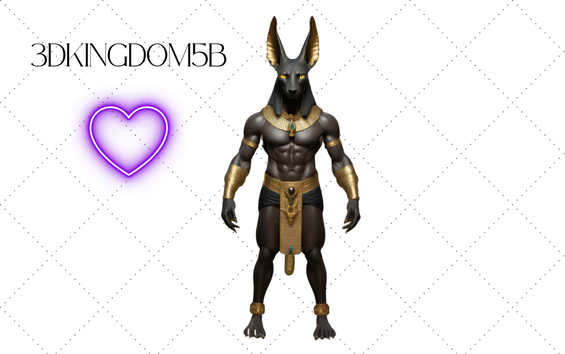 Anubis-Themed 3D Print Model .c4d .max .obj .3ds .fbx .stl .blend 