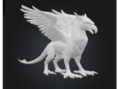 Narnia animal wild bird stone thrower art 3D Print Model