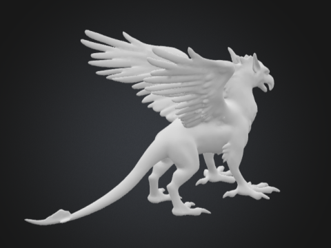 Narnia animal wild bird stone thrower art 3D Print Model