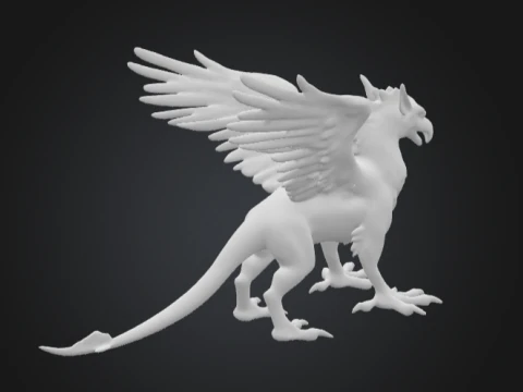 Narnia animal wild bird stone thrower art 3D Print Model