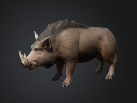 Realistic Pig - STL File for 3D Printing Model Cetak 3D