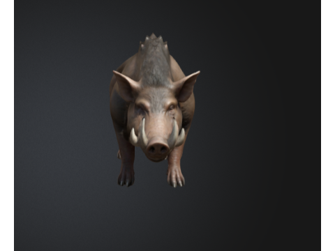 Realistic Pig - STL File for 3D Printing Model Cetak 3D