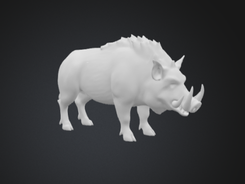 Realistic Pig - STL File for 3D Printing Model Cetak 3D