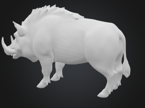 Realistic Pig - STL File for 3D Printing Model Cetak 3D