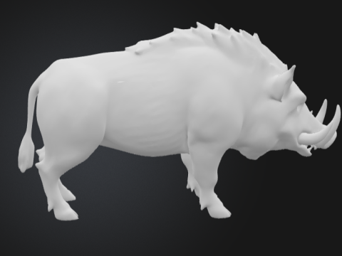 Realistic Pig - STL File for 3D Printing Model Cetak 3D